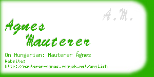 agnes mauterer business card